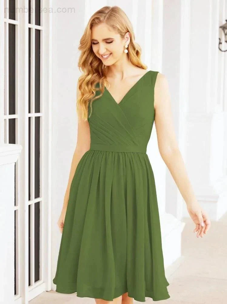 Numbersea Homecoming Dresses Knee Length Skirt V Back 28062 - Image 21