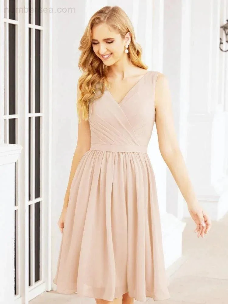 Numbersea Homecoming Dresses Knee Length Skirt V Back 28062 - Image 24
