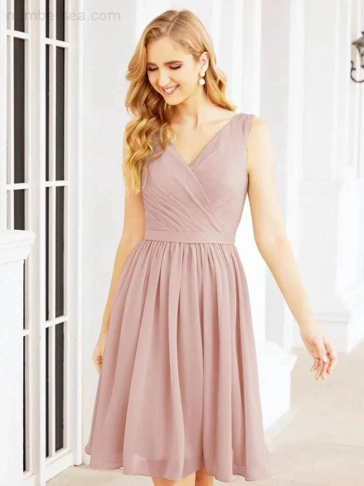 Numbersea Homecoming Dresses Knee Length Skirt V Back 28062 - Image 27