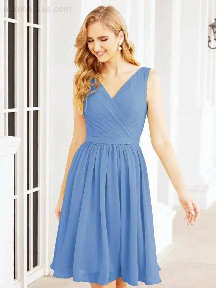 Numbersea Homecoming Dresses Knee Length Skirt V Back 28062 - Image 30
