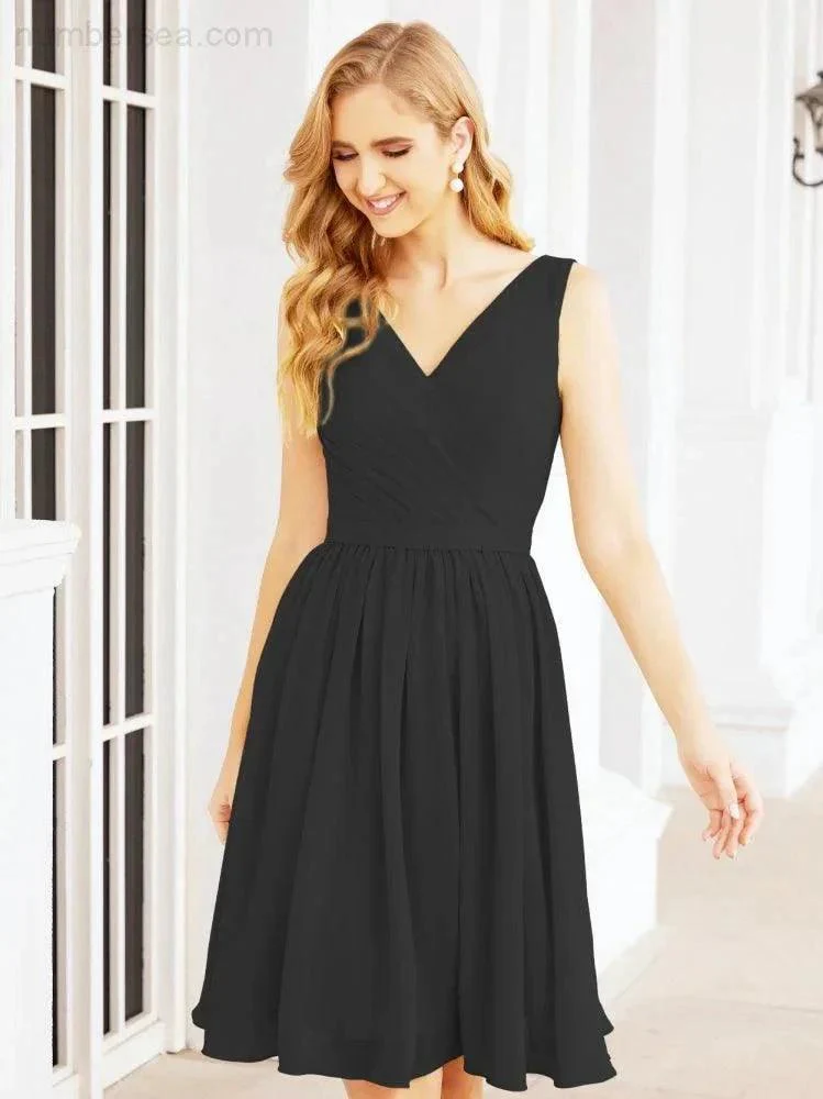 Numbersea Homecoming Dresses Knee Length Skirt V Back 28062 - Image 45
