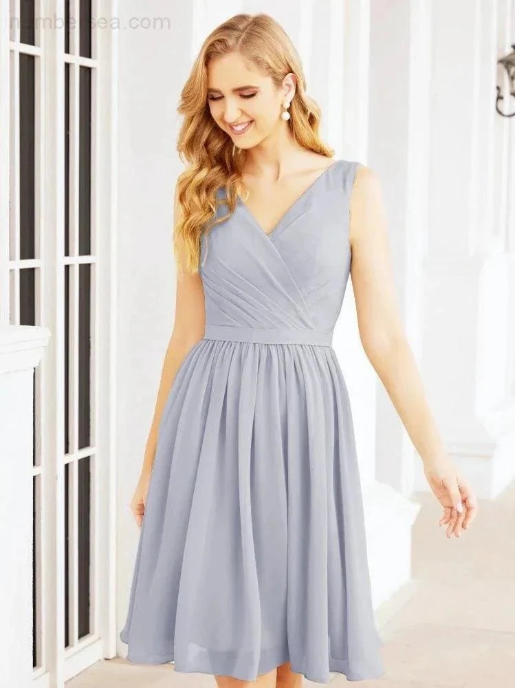 Numbersea Homecoming Dresses Knee Length Skirt V Back 28062 - Image 9