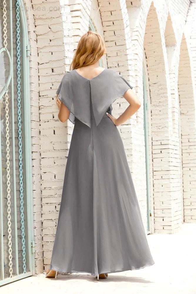 Numbersea  Mother of The Bride Dresses Plus Size V-Neck Floor Length Formal Prom Dress for Wedding Guest 28020 - Image 10