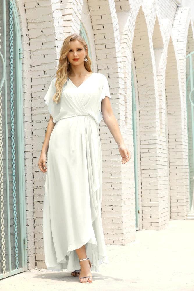 Numbersea  Mother of The Bride Dresses Plus Size V-Neck Floor Length Formal Prom Dress for Wedding Guest 28020 - Image 101