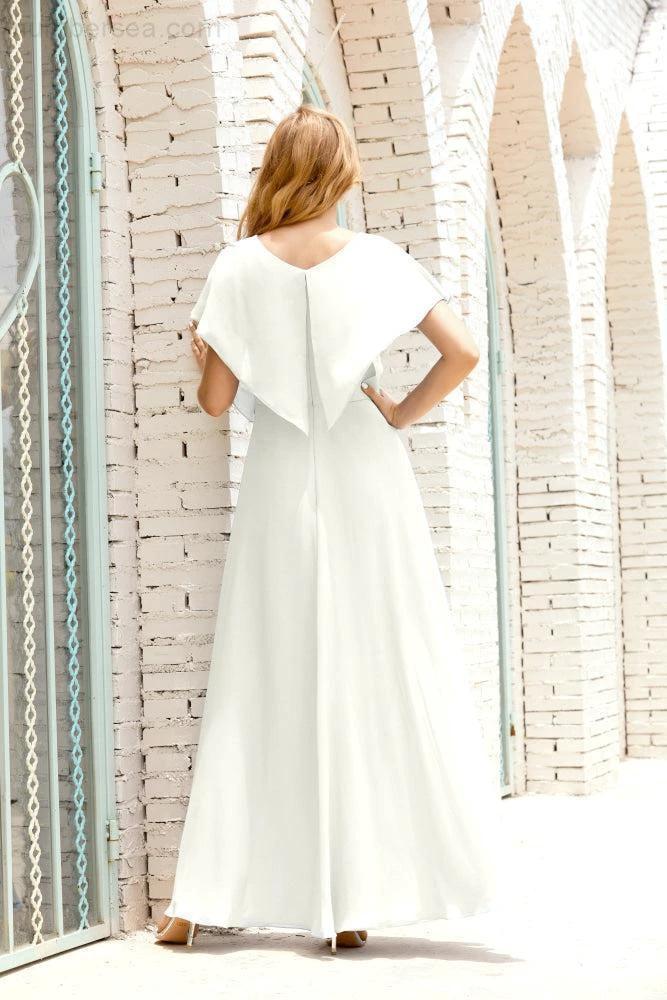 Numbersea  Mother of The Bride Dresses Plus Size V-Neck Floor Length Formal Prom Dress for Wedding Guest 28020 - Image 102
