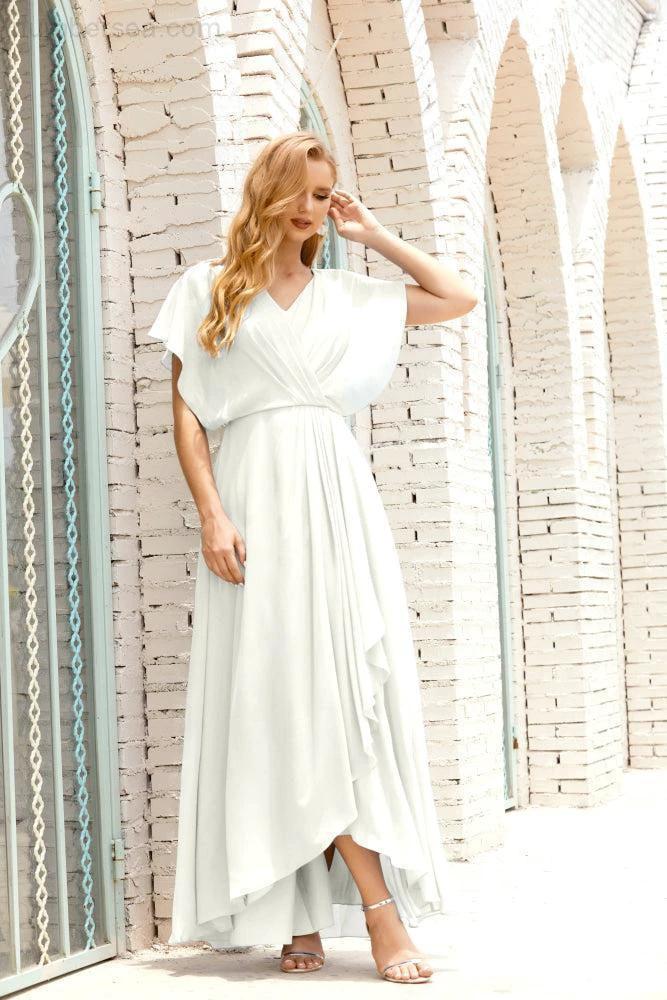 Numbersea  Mother of The Bride Dresses Plus Size V-Neck Floor Length Formal Prom Dress for Wedding Guest 28020 - Image 103
