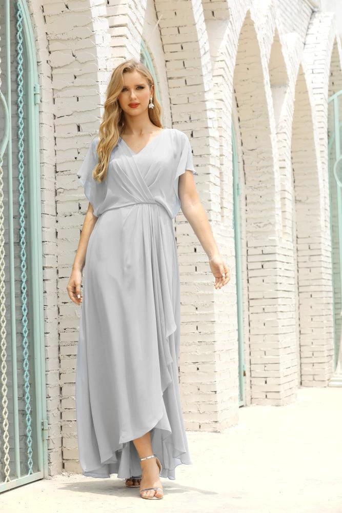 Numbersea  Mother of The Bride Dresses Plus Size V-Neck Floor Length Formal Prom Dress for Wedding Guest 28020 - Image 105