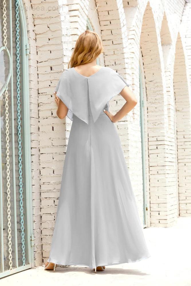 Numbersea  Mother of The Bride Dresses Plus Size V-Neck Floor Length Formal Prom Dress for Wedding Guest 28020 - Image 106