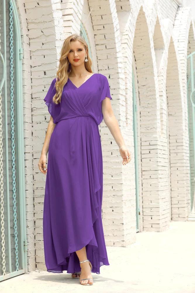 Numbersea  Mother of The Bride Dresses Plus Size V-Neck Floor Length Formal Prom Dress for Wedding Guest 28020 - Image 109