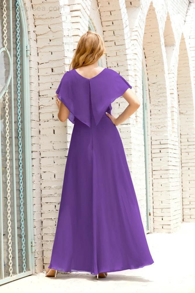 Numbersea  Mother of The Bride Dresses Plus Size V-Neck Floor Length Formal Prom Dress for Wedding Guest 28020 - Image 110