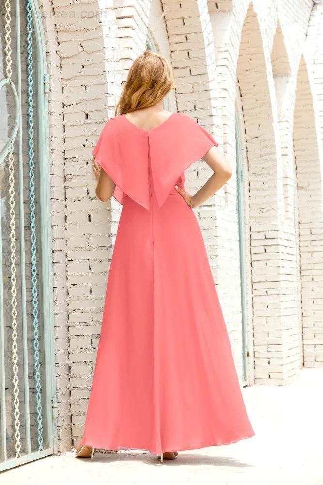 Numbersea  Mother of The Bride Dresses Plus Size V-Neck Floor Length Formal Prom Dress for Wedding Guest 28020 - Image 118