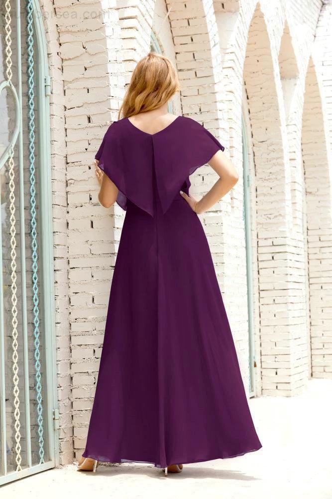 Numbersea  Mother of The Bride Dresses Plus Size V-Neck Floor Length Formal Prom Dress for Wedding Guest 28020 - Image 122