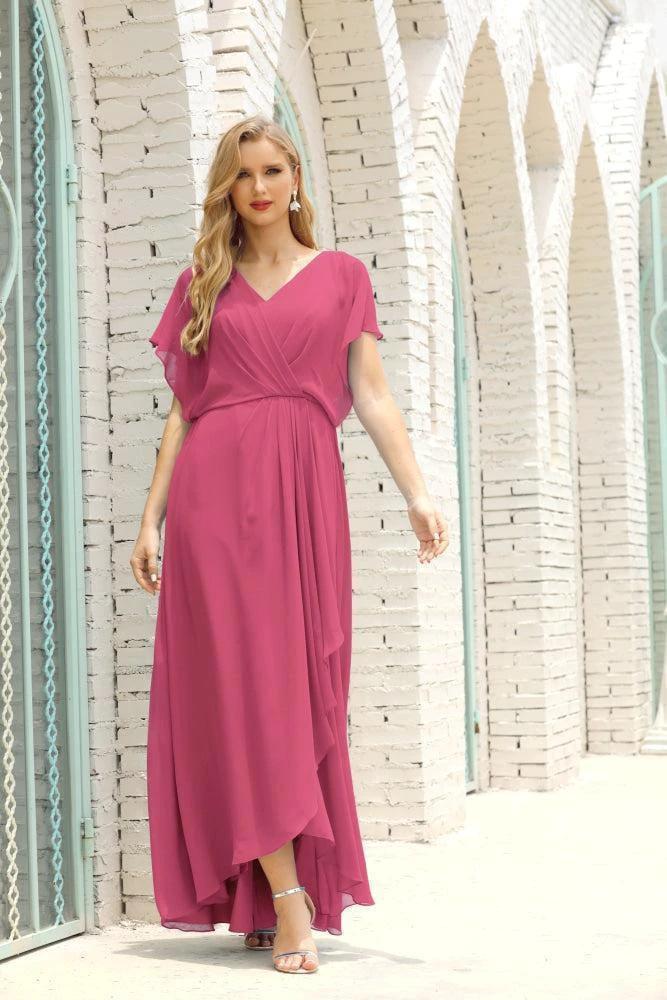 Numbersea  Mother of The Bride Dresses Plus Size V-Neck Floor Length Formal Prom Dress for Wedding Guest 28020 - Image 133