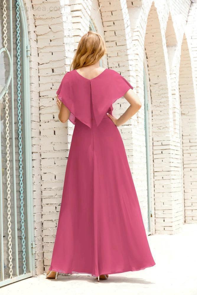 Numbersea  Mother of The Bride Dresses Plus Size V-Neck Floor Length Formal Prom Dress for Wedding Guest 28020 - Image 134