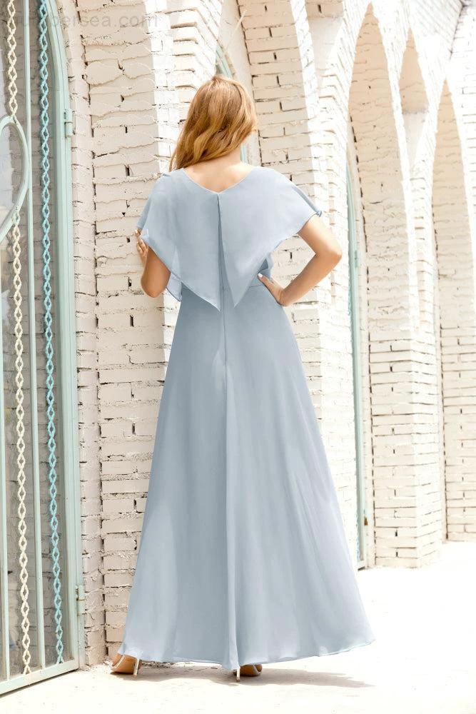 Numbersea  Mother of The Bride Dresses Plus Size V-Neck Floor Length Formal Prom Dress for Wedding Guest 28020 - Image 14