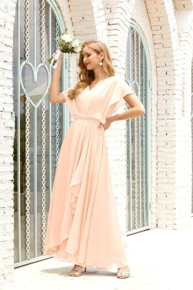 Numbersea  Mother of The Bride Dresses Plus Size V-Neck Floor Length Formal Prom Dress for Wedding Guest 28020 - Image 140