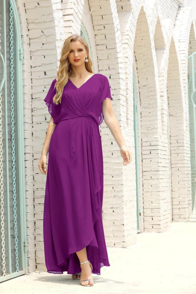 Numbersea  Mother of The Bride Dresses Plus Size V-Neck Floor Length Formal Prom Dress for Wedding Guest 28020 - Image 141