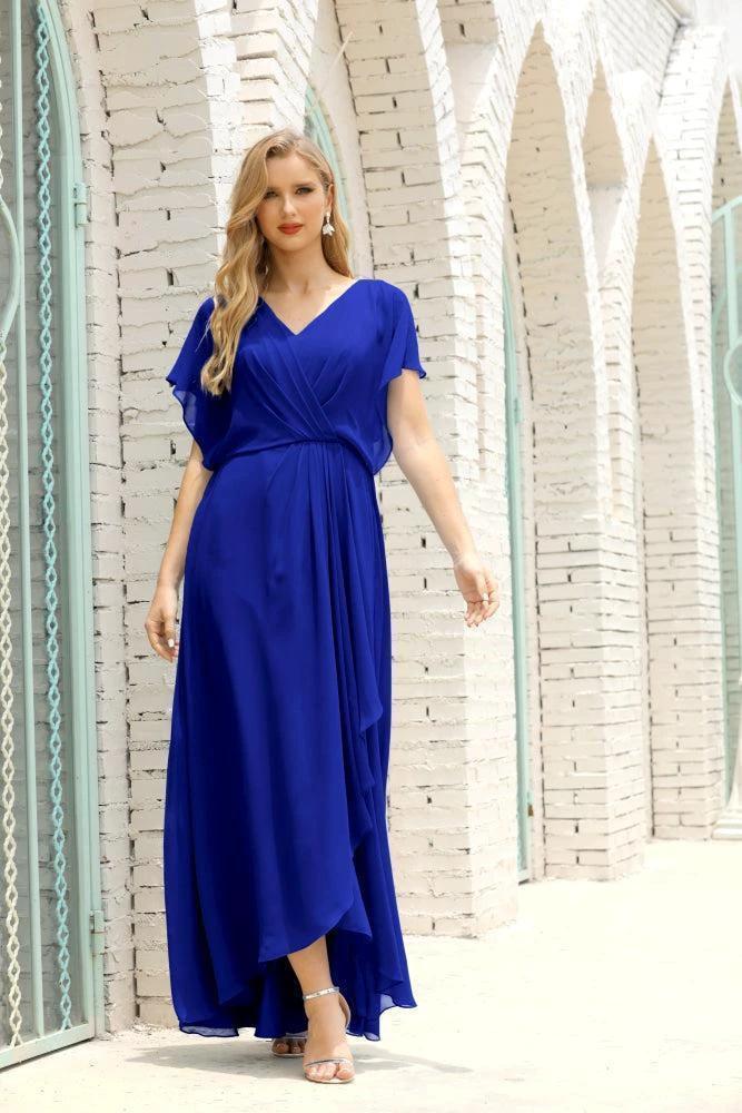 Numbersea  Mother of The Bride Dresses Plus Size V-Neck Floor Length Formal Prom Dress for Wedding Guest 28020 - Image 145