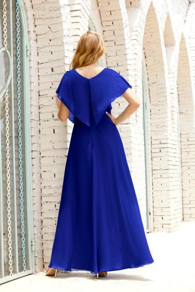 Numbersea  Mother of The Bride Dresses Plus Size V-Neck Floor Length Formal Prom Dress for Wedding Guest 28020 - Image 146