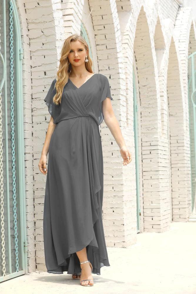 Numbersea  Mother of The Bride Dresses Plus Size V-Neck Floor Length Formal Prom Dress for Wedding Guest 28020 - Image 149