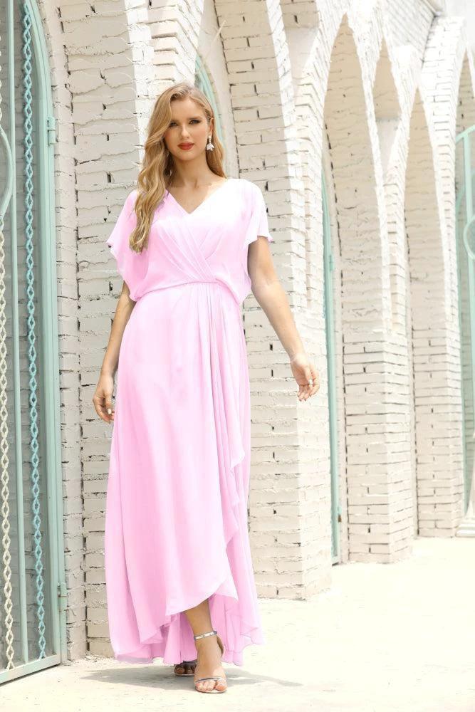 Numbersea  Mother of The Bride Dresses Plus Size V-Neck Floor Length Formal Prom Dress for Wedding Guest 28020 - Image 153