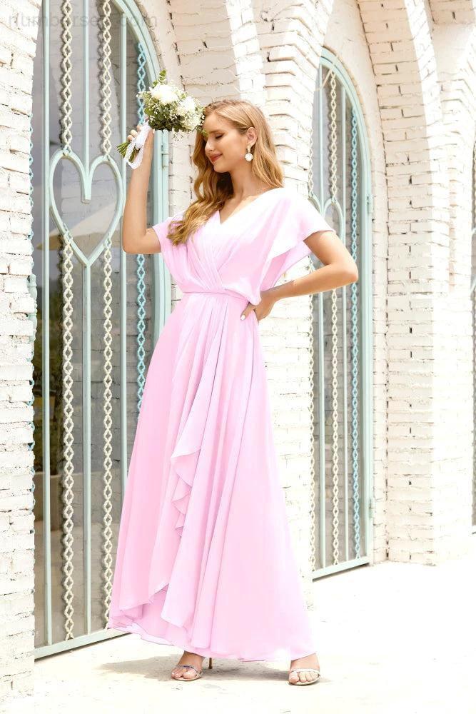 Numbersea  Mother of The Bride Dresses Plus Size V-Neck Floor Length Formal Prom Dress for Wedding Guest 28020 - Image 156