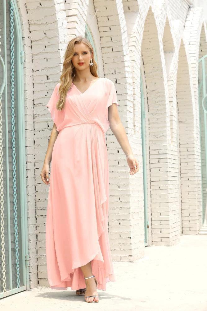 Numbersea  Mother of The Bride Dresses Plus Size V-Neck Floor Length Formal Prom Dress for Wedding Guest 28020 - Image 157