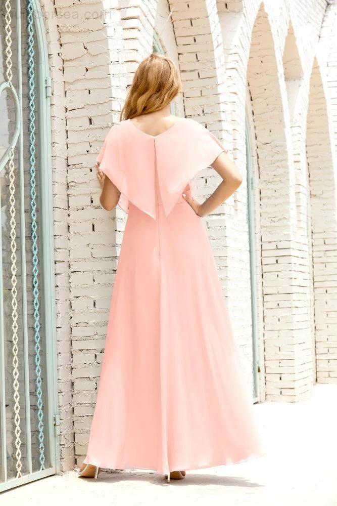 Numbersea  Mother of The Bride Dresses Plus Size V-Neck Floor Length Formal Prom Dress for Wedding Guest 28020 - Image 158