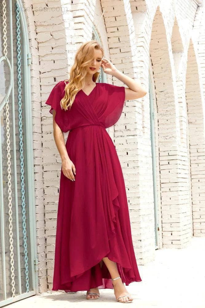 Numbersea  Mother of The Bride Dresses Plus Size V-Neck Floor Length Formal Prom Dress for Wedding Guest 28020 - Image 163