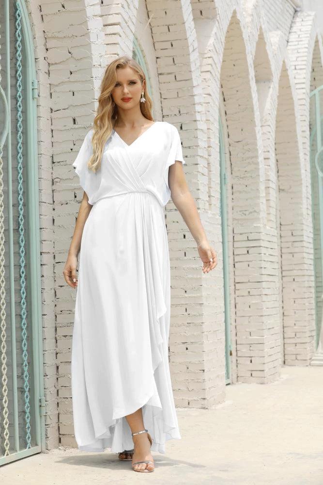 Numbersea  Mother of The Bride Dresses Plus Size V-Neck Floor Length Formal Prom Dress for Wedding Guest 28020 - Image 165