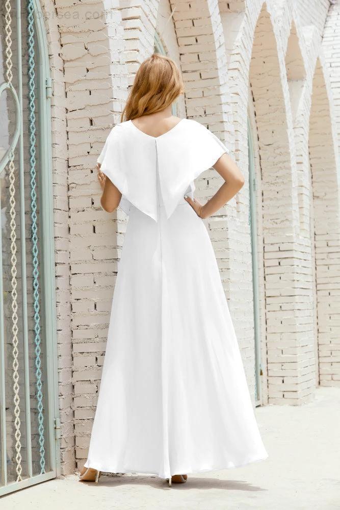 Numbersea  Mother of The Bride Dresses Plus Size V-Neck Floor Length Formal Prom Dress for Wedding Guest 28020 - Image 166
