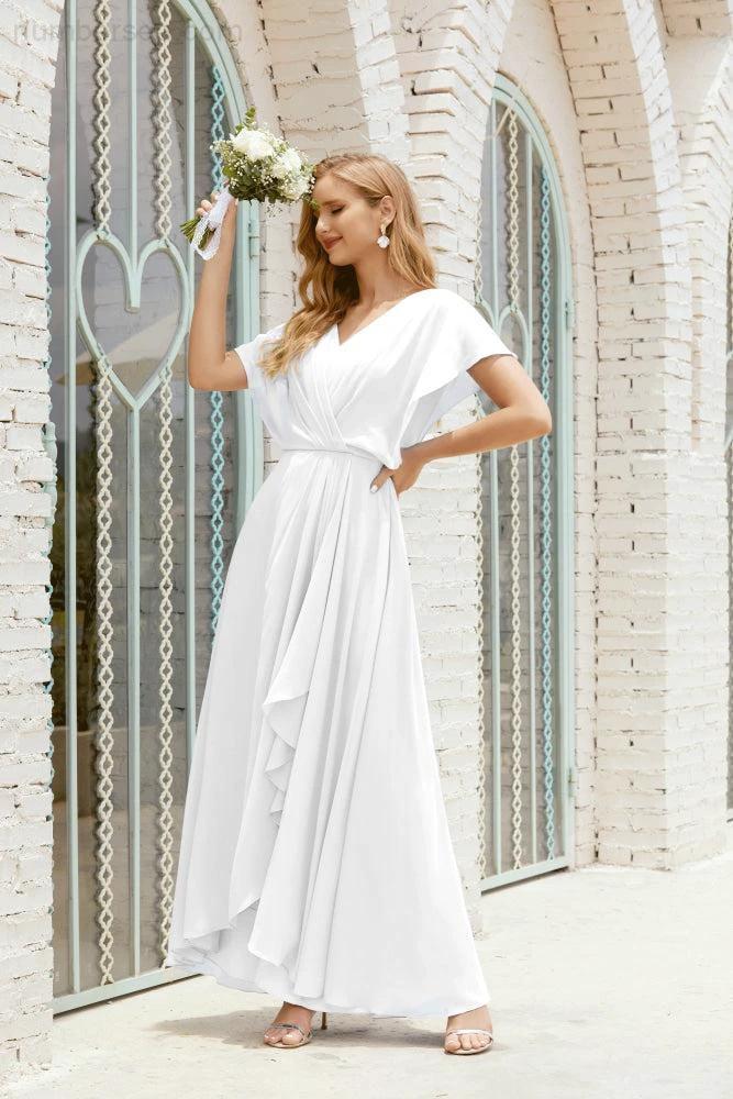 Numbersea  Mother of The Bride Dresses Plus Size V-Neck Floor Length Formal Prom Dress for Wedding Guest 28020 - Image 168
