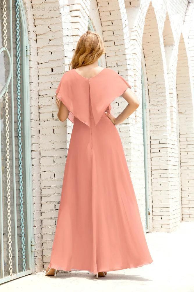 Numbersea  Mother of The Bride Dresses Plus Size V-Neck Floor Length Formal Prom Dress for Wedding Guest 28020 - Image 22