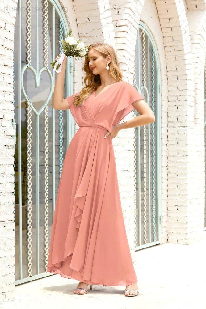 Numbersea  Mother of The Bride Dresses Plus Size V-Neck Floor Length Formal Prom Dress for Wedding Guest 28020 - Image 24