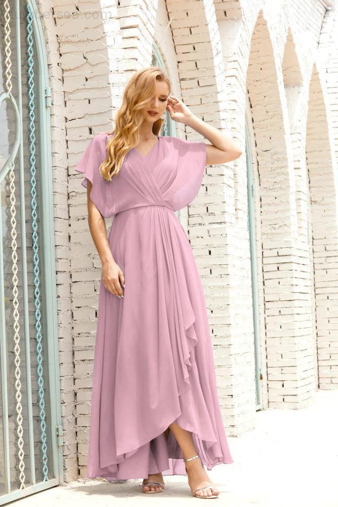 Numbersea  Mother of The Bride Dresses Plus Size V-Neck Floor Length Formal Prom Dress for Wedding Guest 28020 - Image 3