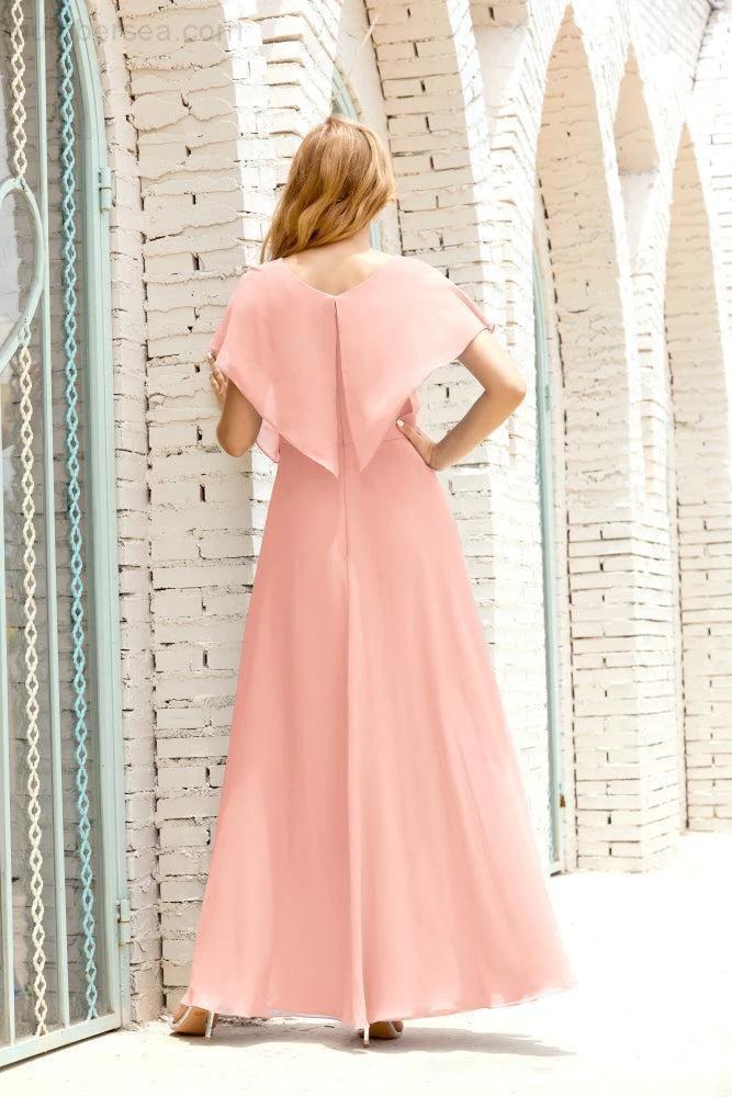 Numbersea  Mother of The Bride Dresses Plus Size V-Neck Floor Length Formal Prom Dress for Wedding Guest 28020 - Image 34