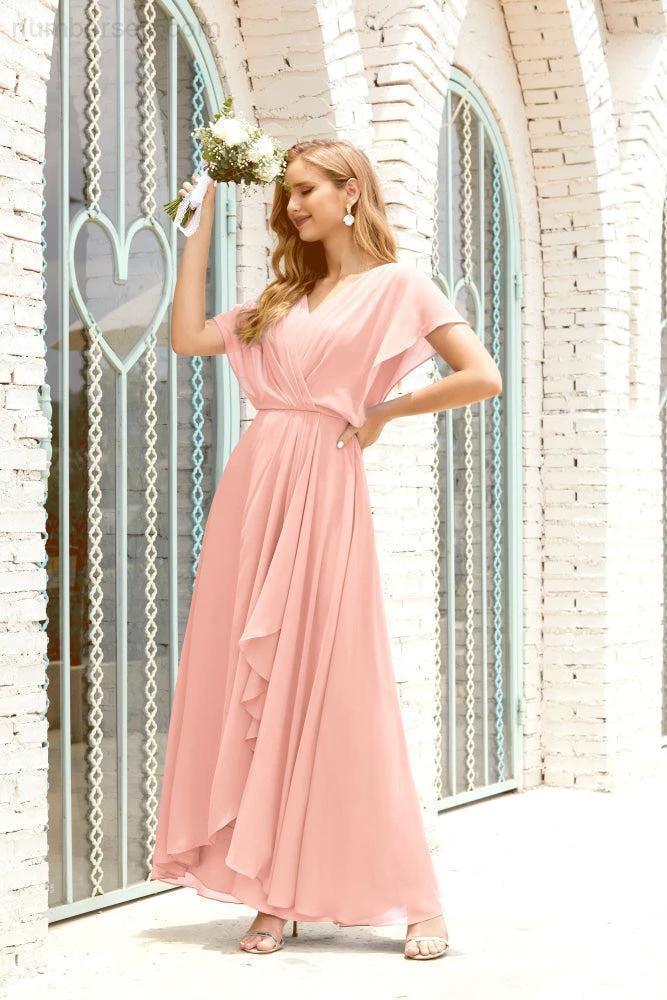 Numbersea  Mother of The Bride Dresses Plus Size V-Neck Floor Length Formal Prom Dress for Wedding Guest 28020 - Image 36
