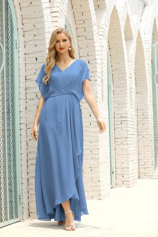 Numbersea  Mother of The Bride Dresses Plus Size V-Neck Floor Length Formal Prom Dress for Wedding Guest 28020 - Image 37