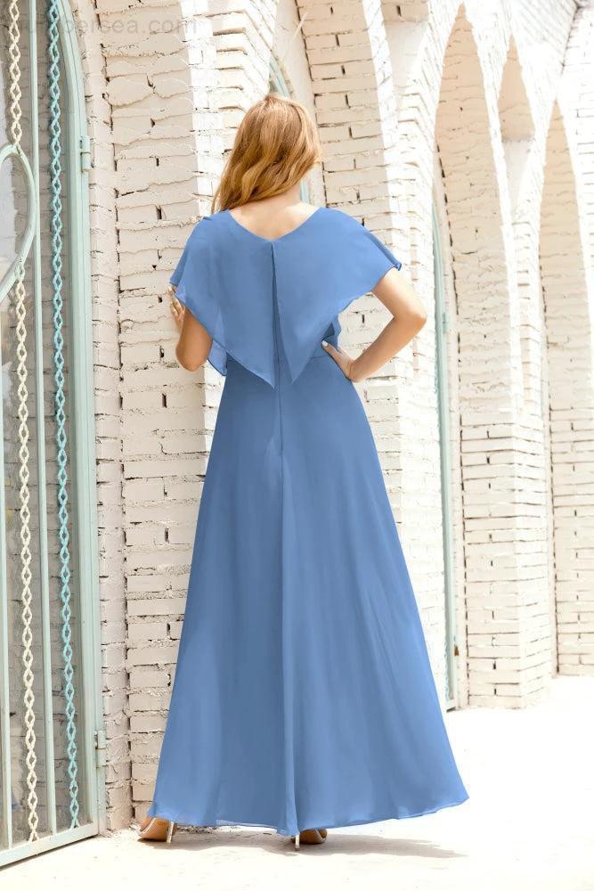 Numbersea  Mother of The Bride Dresses Plus Size V-Neck Floor Length Formal Prom Dress for Wedding Guest 28020 - Image 38