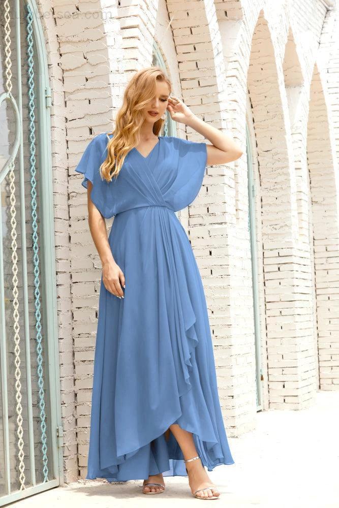 Numbersea  Mother of The Bride Dresses Plus Size V-Neck Floor Length Formal Prom Dress for Wedding Guest 28020 - Image 39
