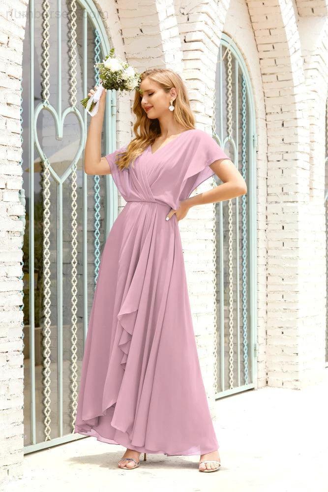 Numbersea  Mother of The Bride Dresses Plus Size V-Neck Floor Length Formal Prom Dress for Wedding Guest 28020 - Image 4