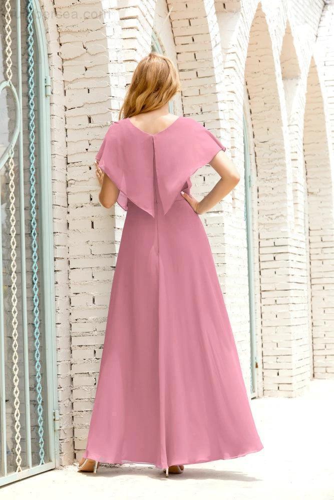 Numbersea  Mother of The Bride Dresses Plus Size V-Neck Floor Length Formal Prom Dress for Wedding Guest 28020 - Image 42
