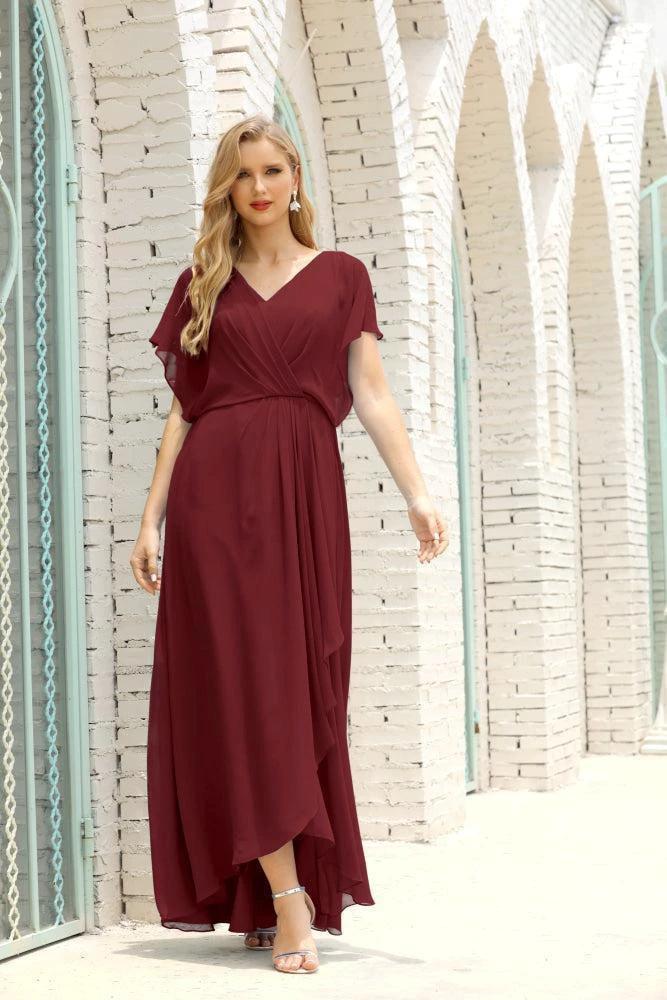 Numbersea  Mother of The Bride Dresses Plus Size V-Neck Floor Length Formal Prom Dress for Wedding Guest 28020 - Image 45