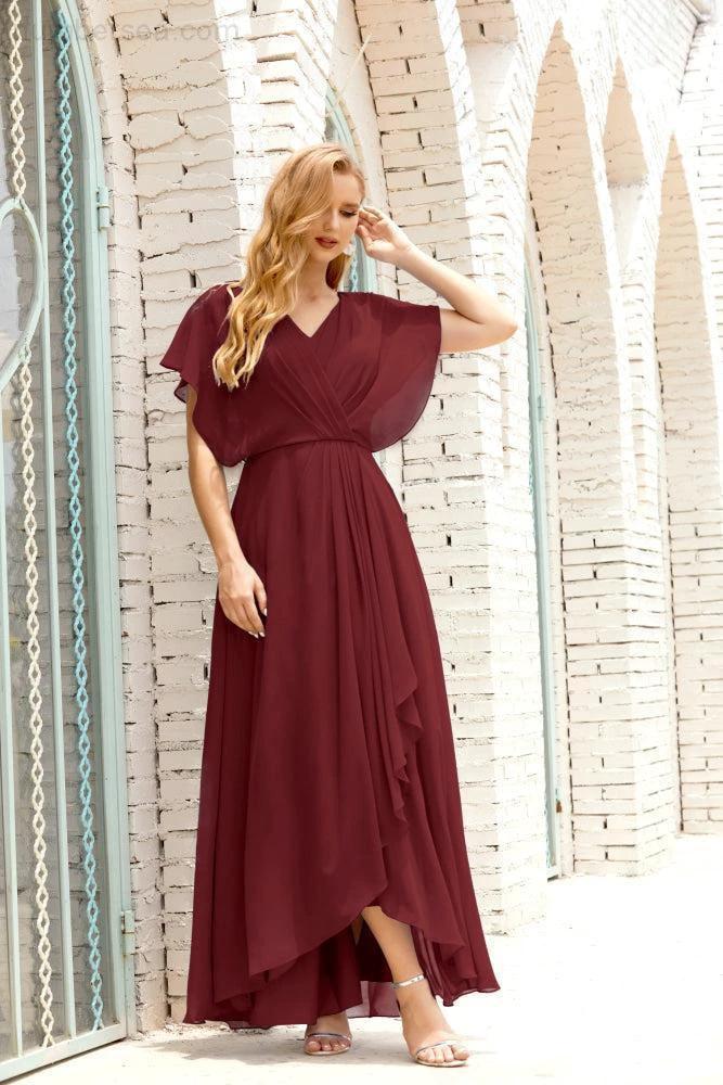 Numbersea  Mother of The Bride Dresses Plus Size V-Neck Floor Length Formal Prom Dress for Wedding Guest 28020 - Image 47