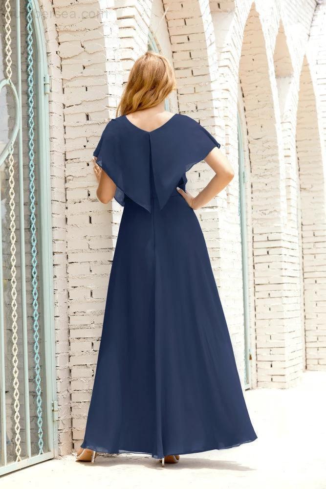 Numbersea  Mother of The Bride Dresses Plus Size V-Neck Floor Length Formal Prom Dress for Wedding Guest 28020 - Image 50