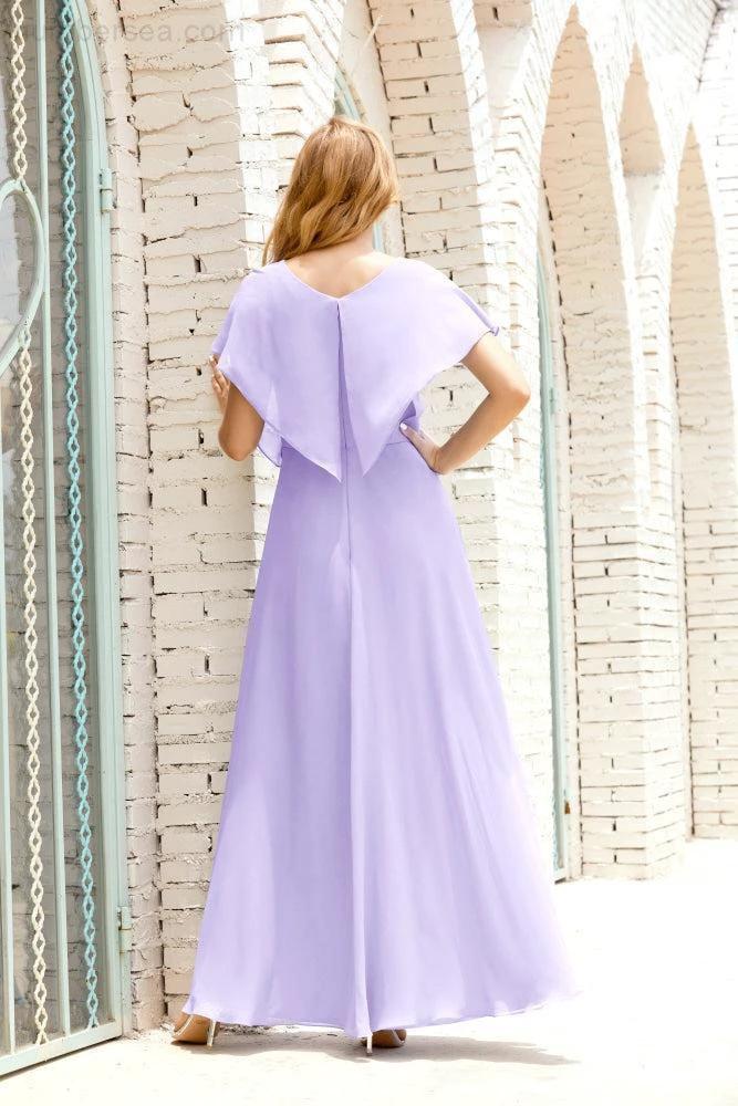 Numbersea  Mother of The Bride Dresses Plus Size V-Neck Floor Length Formal Prom Dress for Wedding Guest 28020 - Image 54