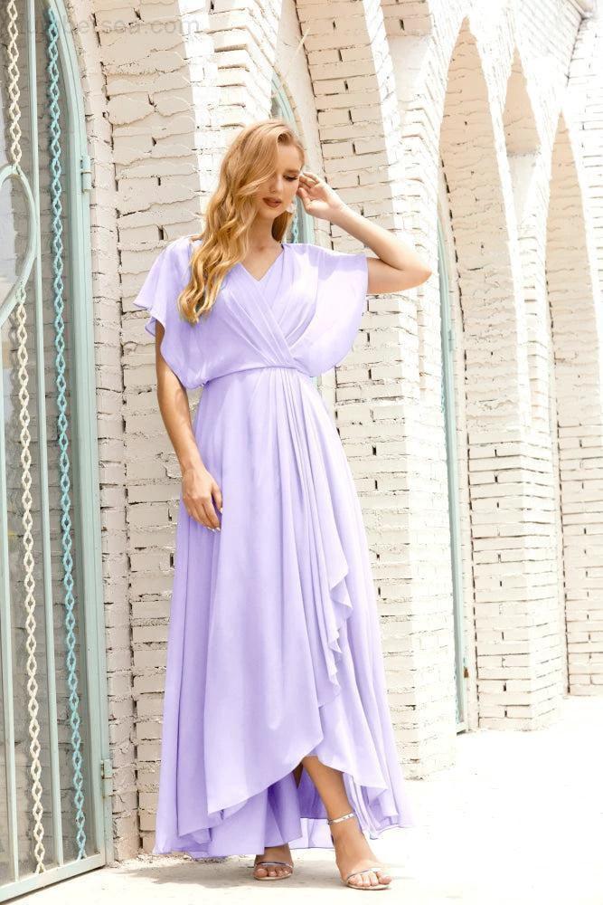 Numbersea  Mother of The Bride Dresses Plus Size V-Neck Floor Length Formal Prom Dress for Wedding Guest 28020 - Image 55