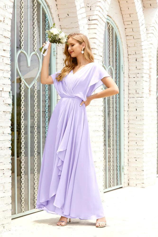 Numbersea  Mother of The Bride Dresses Plus Size V-Neck Floor Length Formal Prom Dress for Wedding Guest 28020 - Image 56