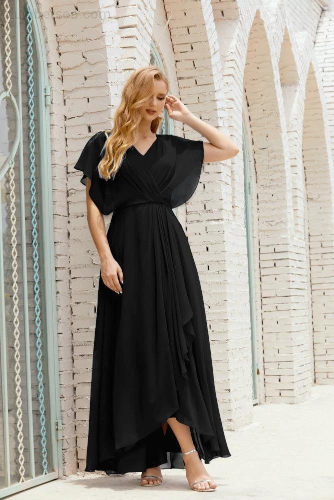 Numbersea  Mother of The Bride Dresses Plus Size V-Neck Floor Length Formal Prom Dress for Wedding Guest 28020 - Image 59