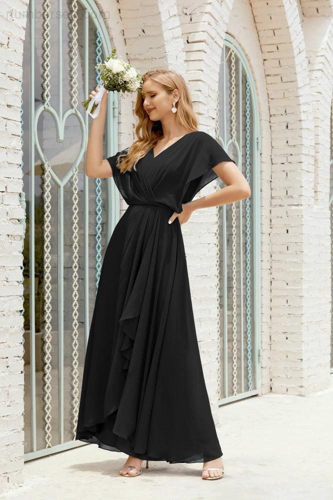 Numbersea  Mother of The Bride Dresses Plus Size V-Neck Floor Length Formal Prom Dress for Wedding Guest 28020 - Image 60